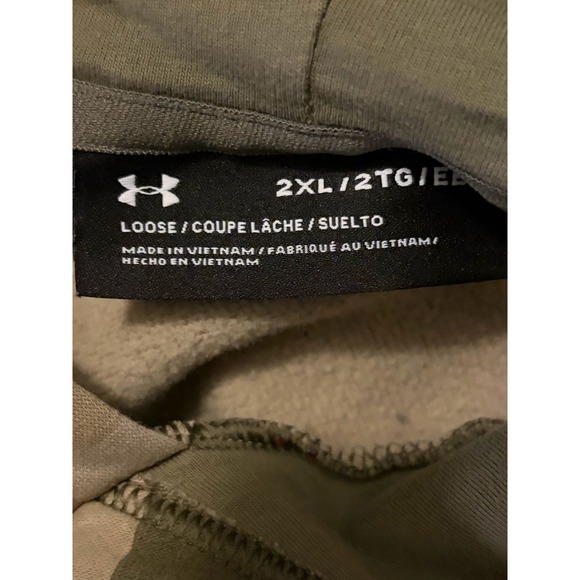 Under Armour San Antonio Brahmas LS Hooded Sweatshirt UFL USA Flag Camo 2XL JBHS - Picture 9 of 9